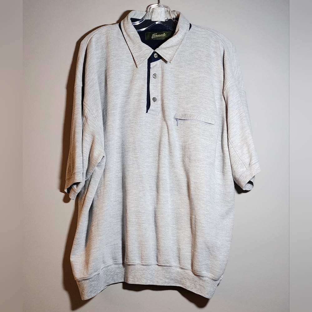 Vintage Penmans Gray Short Sleeve Polo Shirt 2XL T-shirt